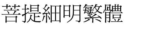 菩提細明繁體.ttf字体转换器图片