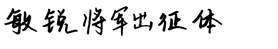 敏锐将军出征体