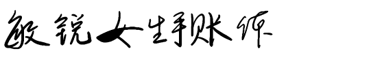 敏锐女生手账体