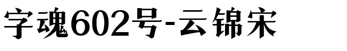 字魂602号-云锦宋