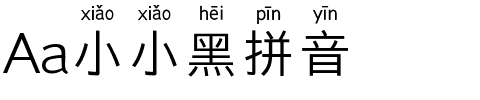 Aa小小黑拼音.ttf字体转换器图片