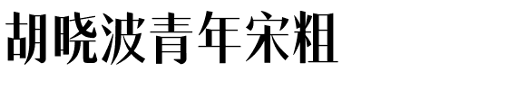 胡晓波青年宋粗.ttf字体转换器图片