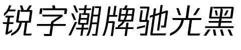 锐字潮牌驰光黑.ttf字体转换器图片