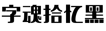 字魂拾忆黑.ttf字体转换器图片