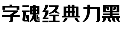 字魂经典力黑