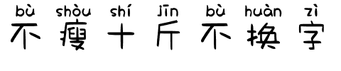 不瘦十斤不换字.ttf字体转换器图片